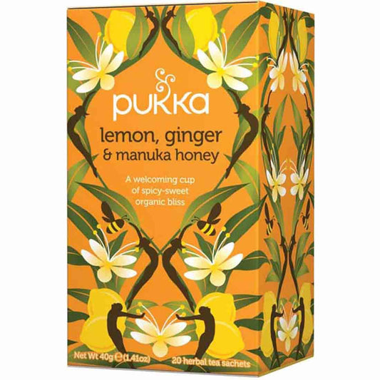 Pukka Lemon Ginger & Manuka Honey 20 tea bags