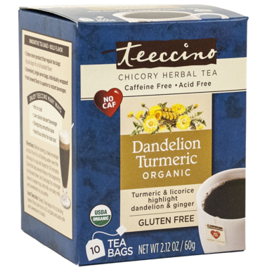 Teeccino Dandelion Turmeric Roasted Herbal Tea