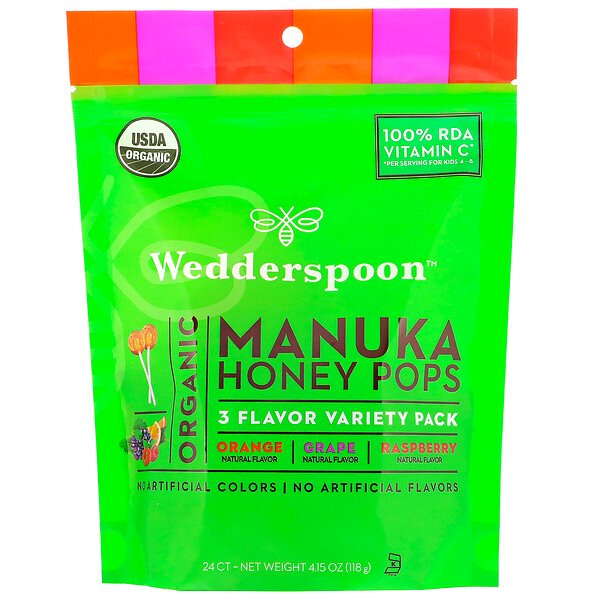 Wedderspoon Organic Manuka Honey Pops