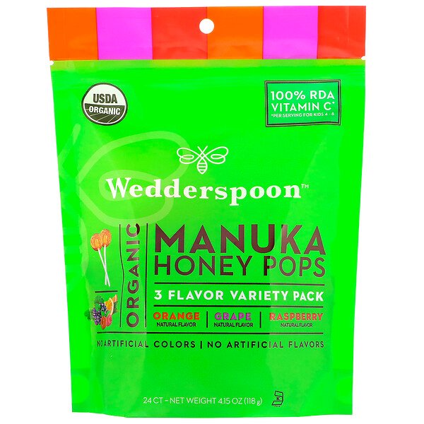 ✅ Wedderspoon Organic Manuka Honey Pops