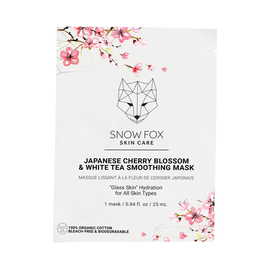 Snow Fox Skin Care Japanese Cherry Blossom & White Tea Smoothing Mask