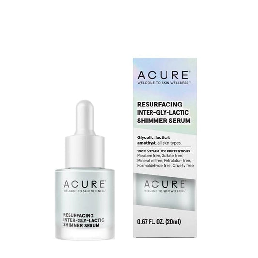 ✅ ACURE Resurfacing Inter-Gly-Lactic Shimmer Serum 20ml