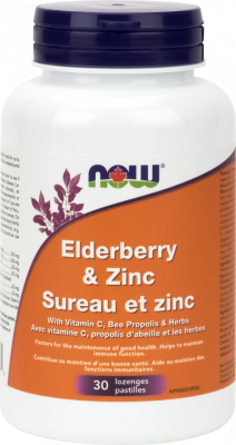 Now Foods Elderberry & Zinc 30 Lozenges