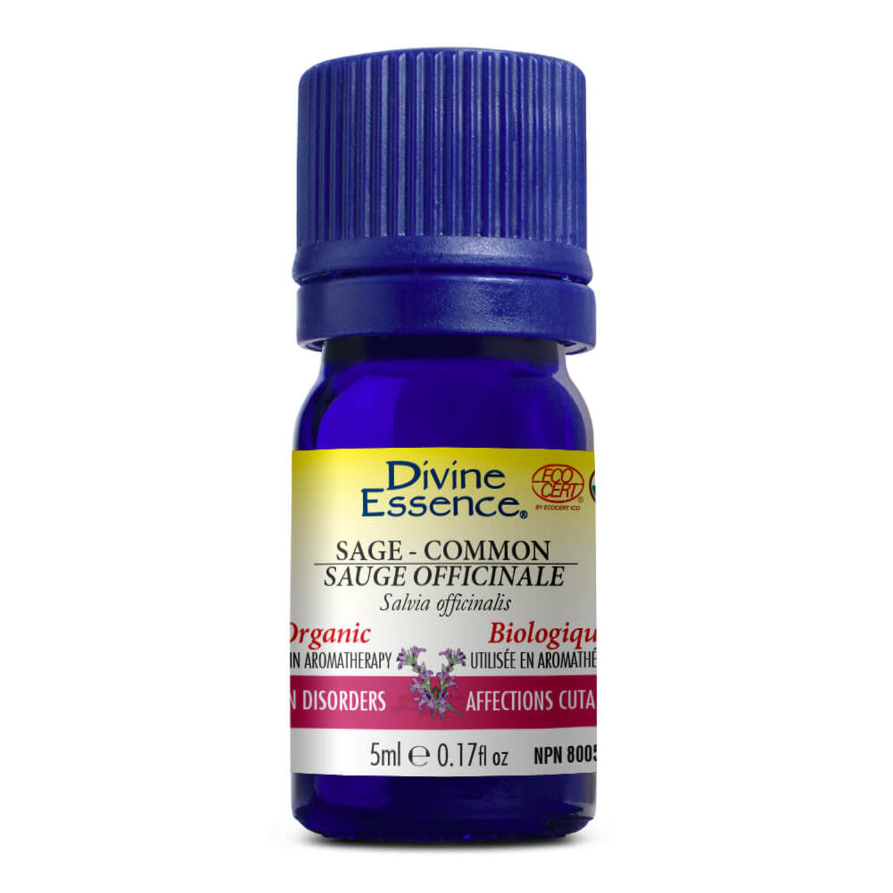 Divine Essence Sage-Common Essential Oil Organic 5ml