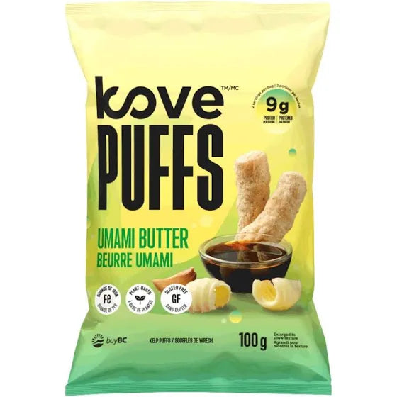 Kove Plant-Based Protein Kelp Puffs Umami Butter, 100g