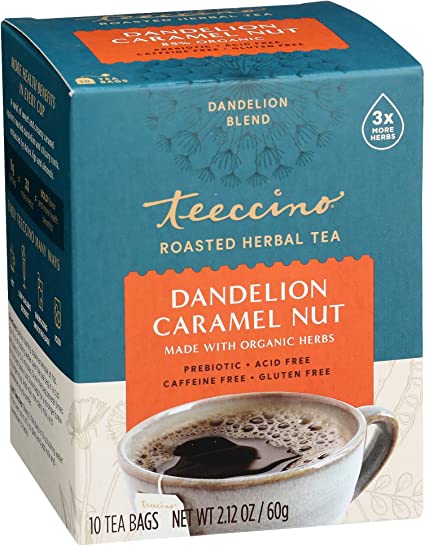 titutes Teeccino Caffe Chicory Herbal Tea Dandelion Caramel Nut