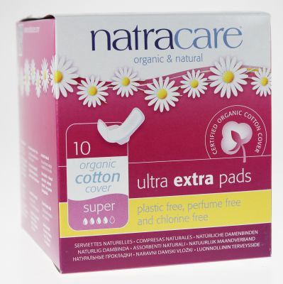 ✅🔥 Natracare Healthier By Nature Organic Cotton Ultra  Extra. Pass Super-10Pads
