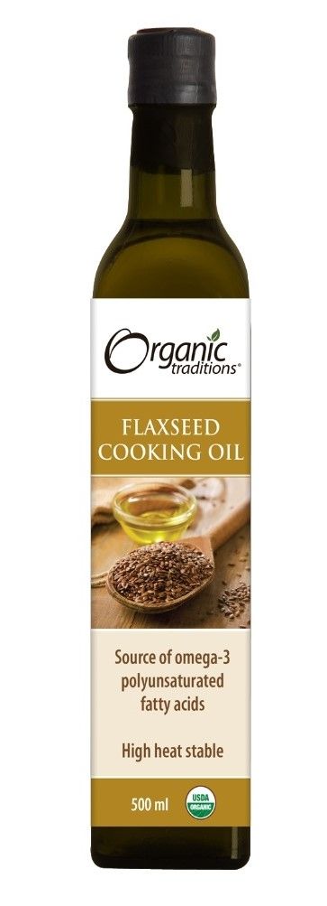 Organic Traditions Flaxseed Cooking Oil 500 ml