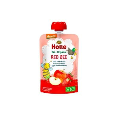 ✅ Holle - Organic Baby Food Pouch, Red Bee, 100g