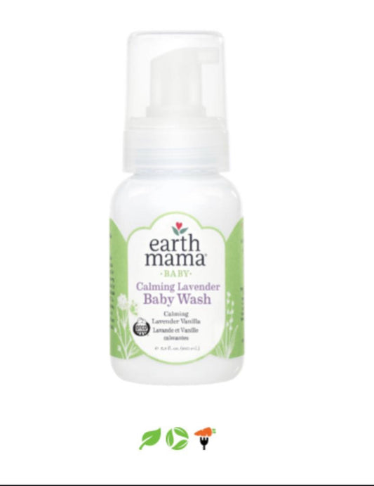 Earth Mama Organics Baby Calming Lavender Wash -160ml