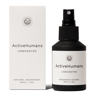 ✅🔥 Active Humans Natural Deodorant Spray Unscented 60mL