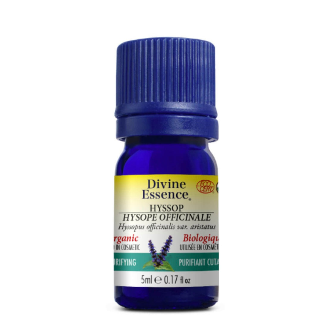 Divine Essence Hyssop Essential Oil Organic 5ml