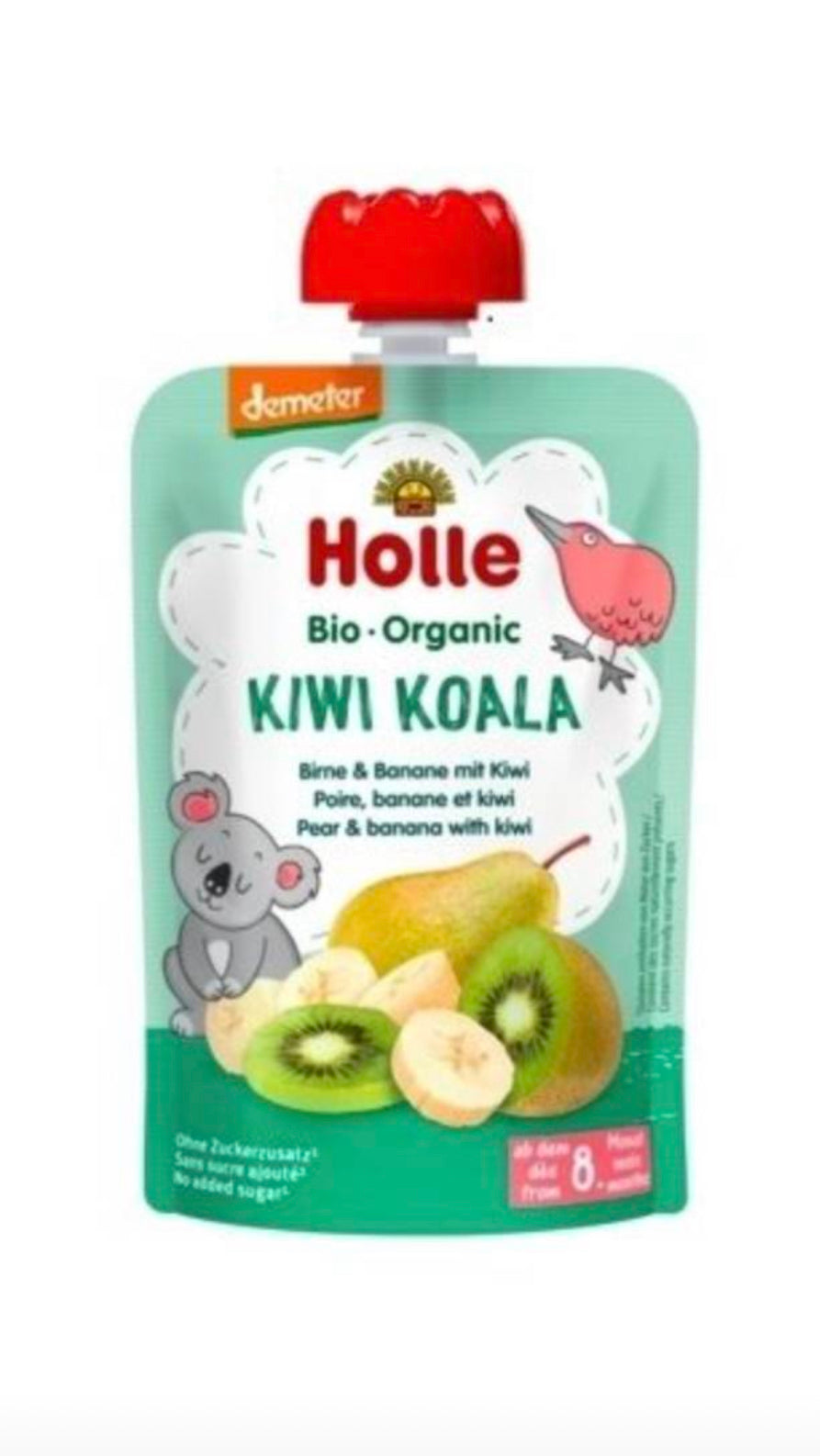 ✅ Holle - Organic Baby Food Pouch, Kiwi Koala, 100g