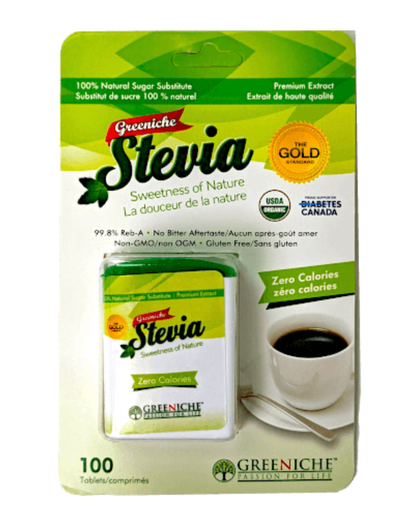 ✅🔥 Greeniche Natural Stevia (Tablets) 100 Count