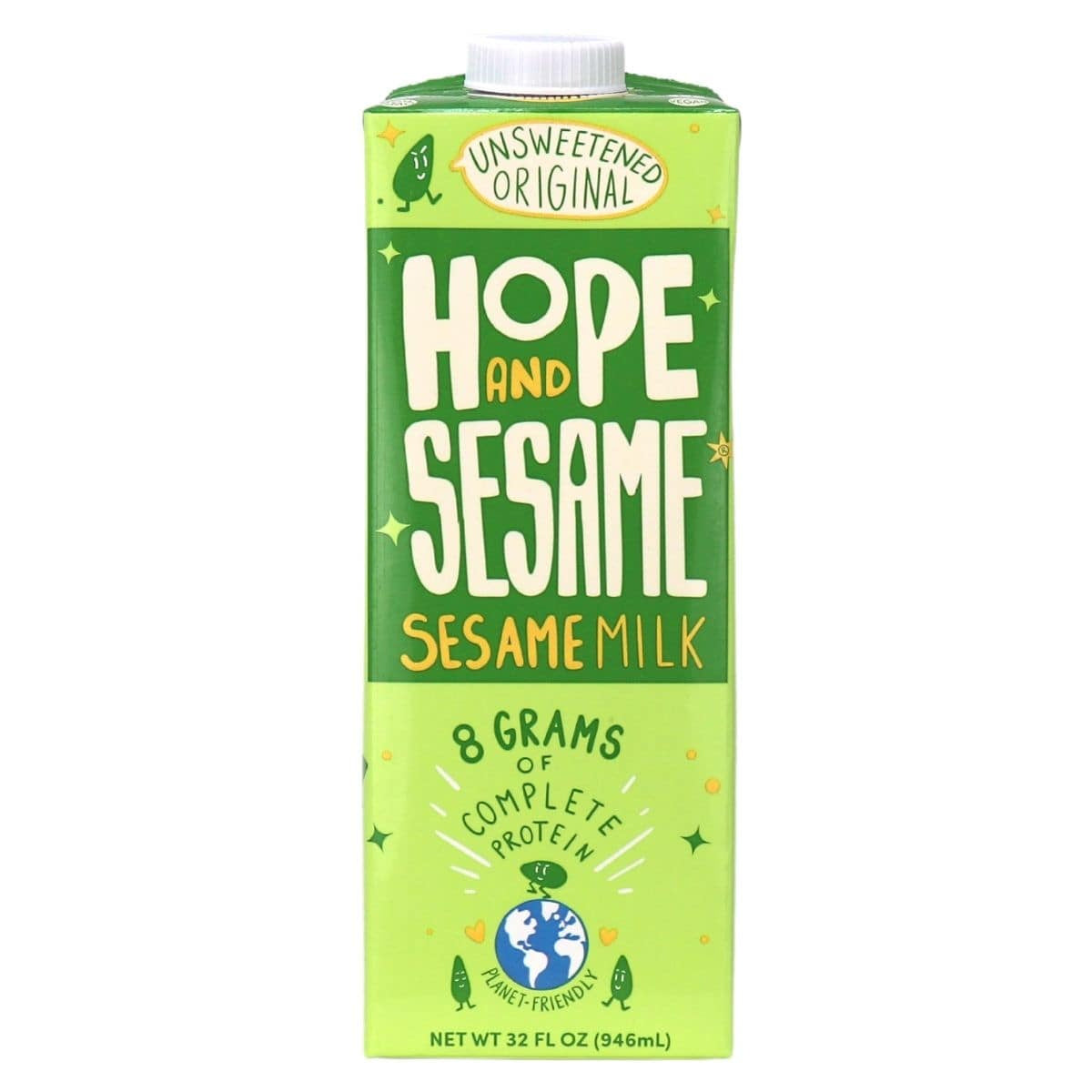 ✅ Hope And Sesame Gluten-Free Sesame Milk Unsweetened Original, 946ml