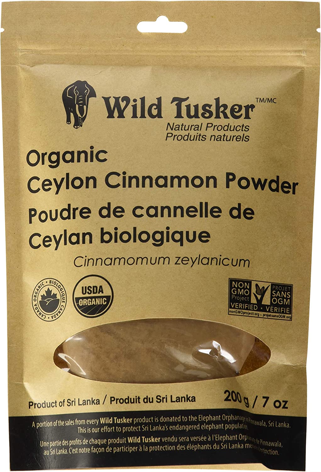 Wild Tusker Organic Ceylon Cinnamon Powder 200g