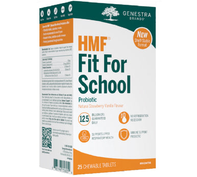 Genestra Brands HMF Fit For School Probiotic Natural Strawberry-Vanilla Flavour 25 Chewable Tablets