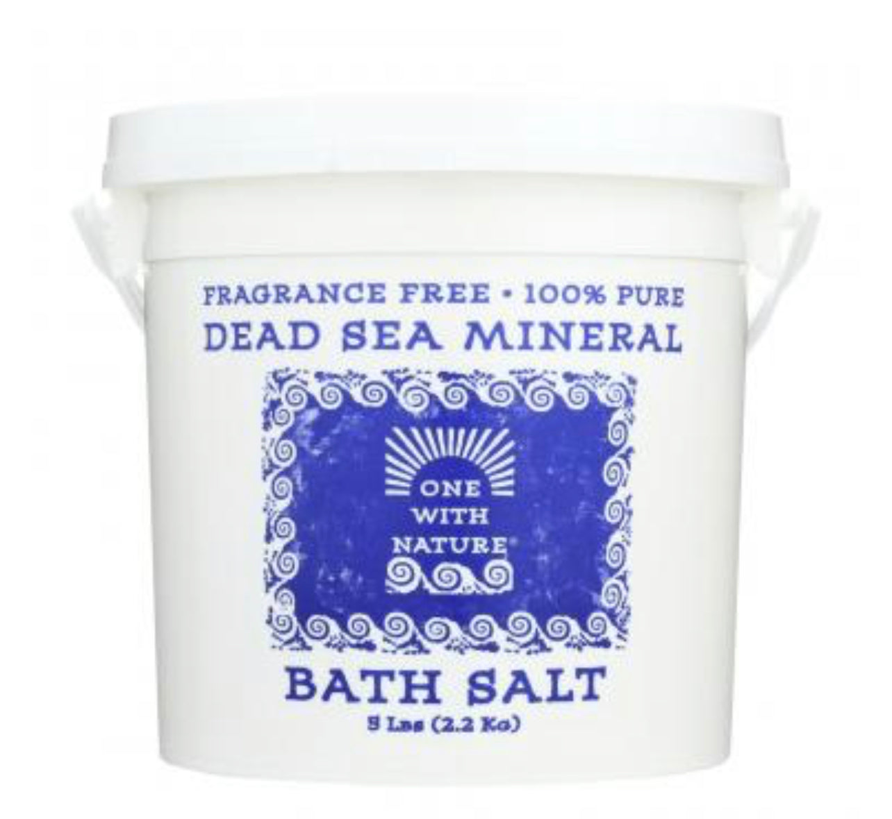 One With Nature Bath Salt, Dead Sea Bath Salts, Fragrance Free  - 5 LB