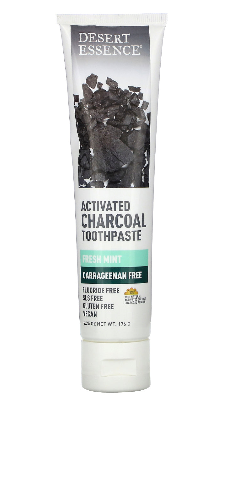 ✅🔥 Desert Essence Activated Charcoal Toothpaste Fresh Mint