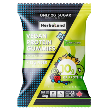 ✅ HerbaLand Vegan Protein Gummies Kiwi & Friends 50g