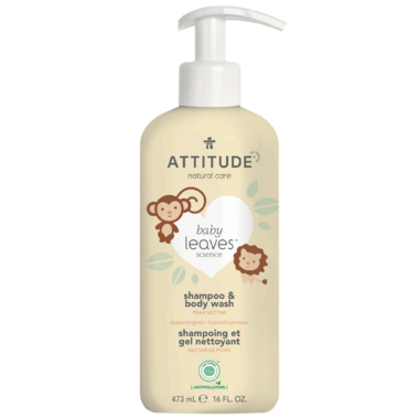 ATTITUDE Baby Leaves 2-in-1 Shampoo & Body Wash Pear Nectar 473 mL