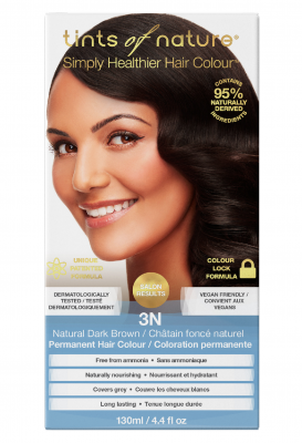 ✅Tints of Nature Hair Colour Permanent Natural Dark Brown 3N 130mL