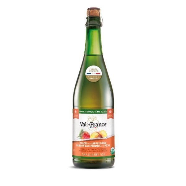 Val de France Apple Peach Organic Sparkling Juice - 750ml