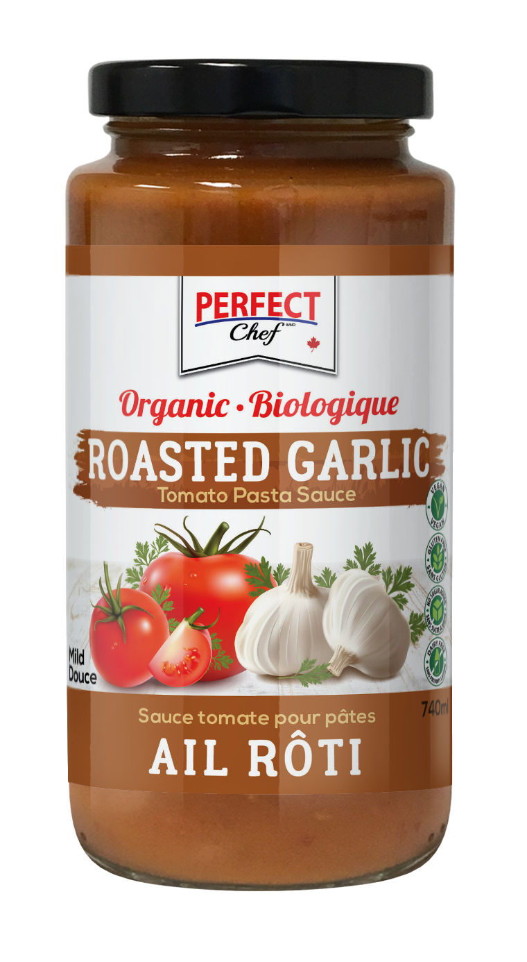 ✅ Perfect Chef Organic Roasted Garlic Pasta Sauce – 740ml