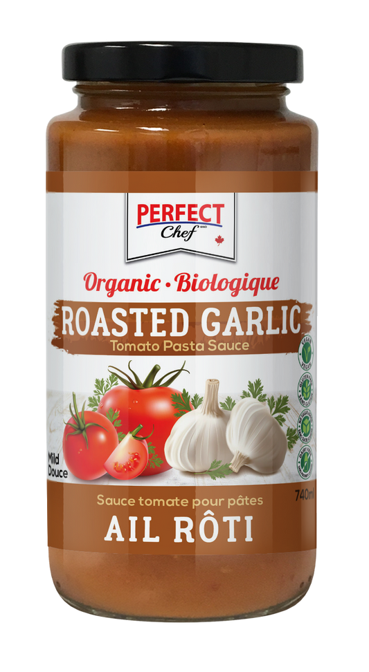 ✅ Perfect Chef Organic Roasted Garlic Pasta Sauce – 740ml