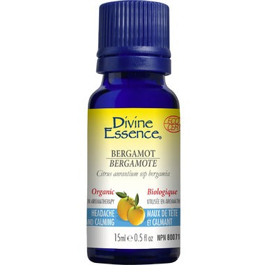 Divine Essence Bergamot Organic Essential Oil 15ml