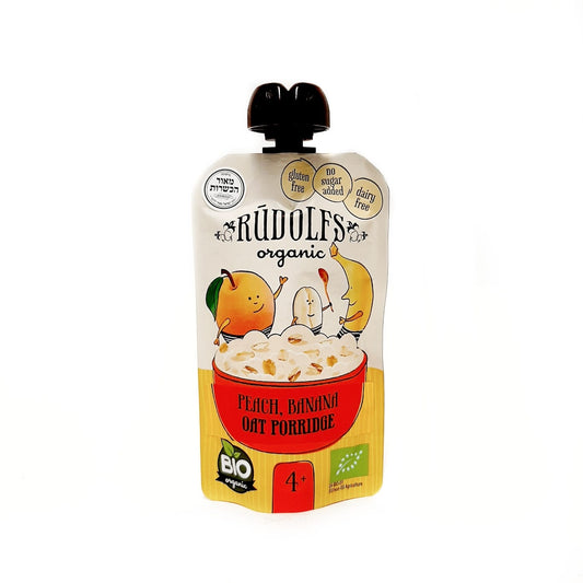 Rudolfs Organic Peach Banana Oat Porridge 110g