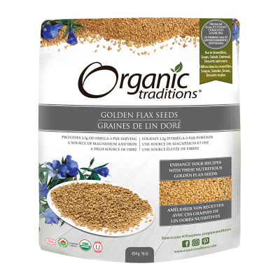 Organic Traditions Organic Golden Flax Seeds 454g